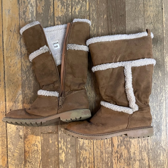 Kids (girls) fall / winter boots, warm and cosy fake fur - Picture 3 of 5